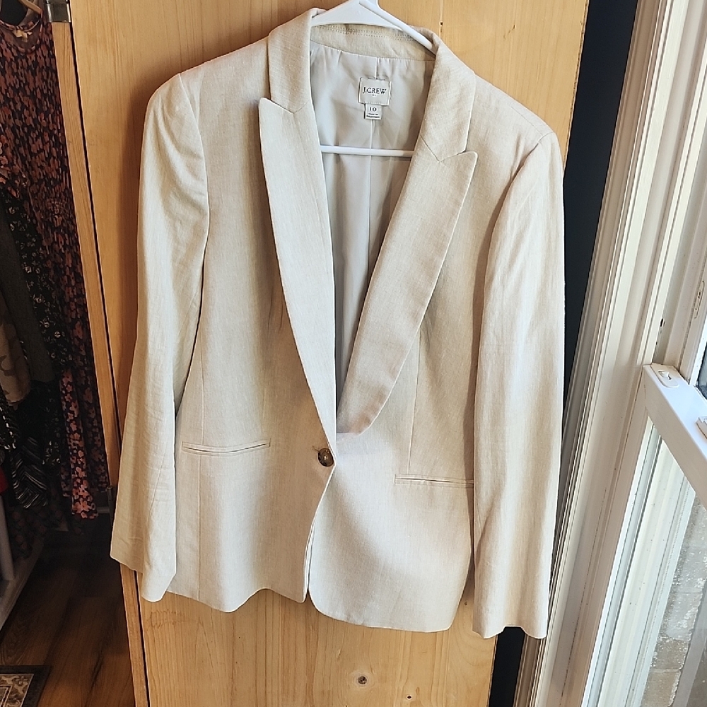 J. Crew Light Beige Blazer with Button
